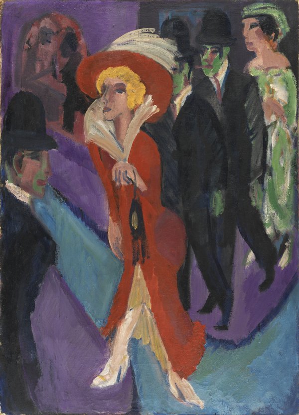 Calle con buscona de rojo. Ernst Ludwig Kirchner Calle con buscona de rojo. Ernst Ludwig Kirchner