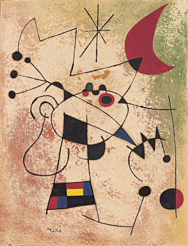 El pájaro relámpago cegado por el fuego de la luna. Joan Miró El pájaro relámpago cegado por el fuego de la luna. Joan Miró