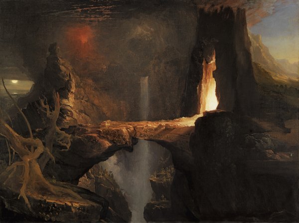 Expulsión. Luna y luz de fuego. Thomas Cole Expulsión. Luna y luz de fuego. Thomas Cole