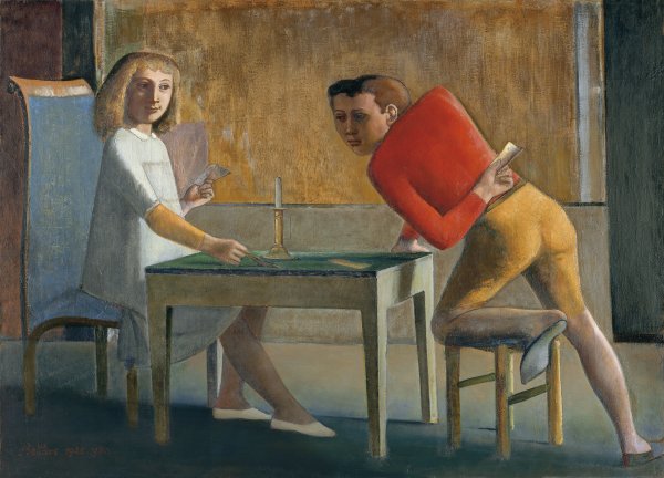 La partida de naipes. Balthus (Balthazar Klossowski de Rola) La partida de naipes. Balthus (Balthazar Klossowski de Rola)