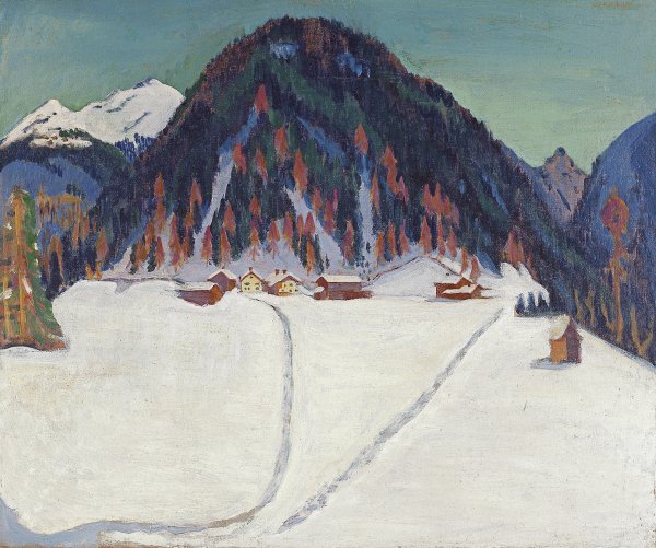 El Junkerboden nevado. Ernst Ludwig Kirchner