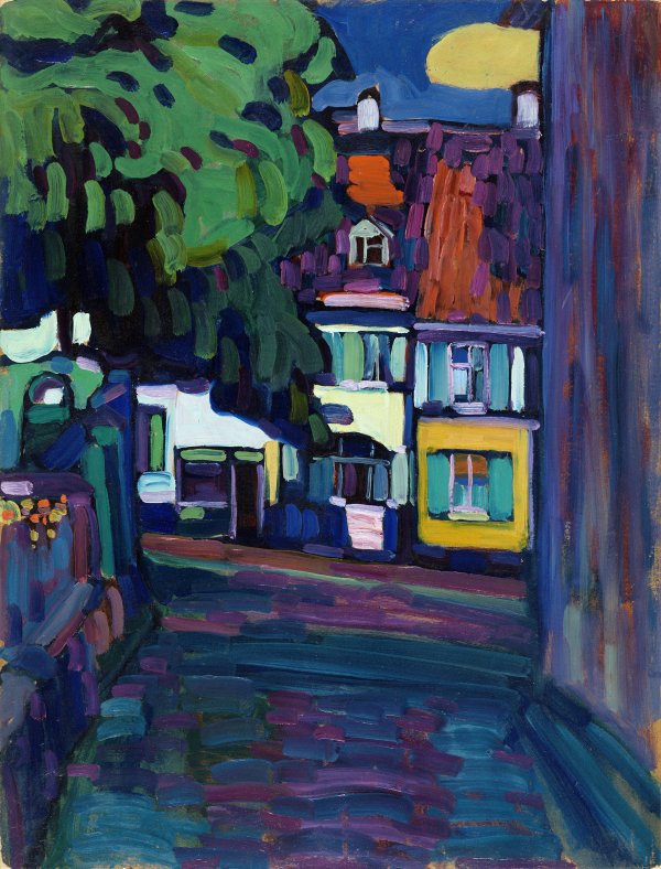 Murnau, casas en el Obermarkt. Wassily Kandinsky Murnau, casas en el Obermarkt. Wassily Kandinsky